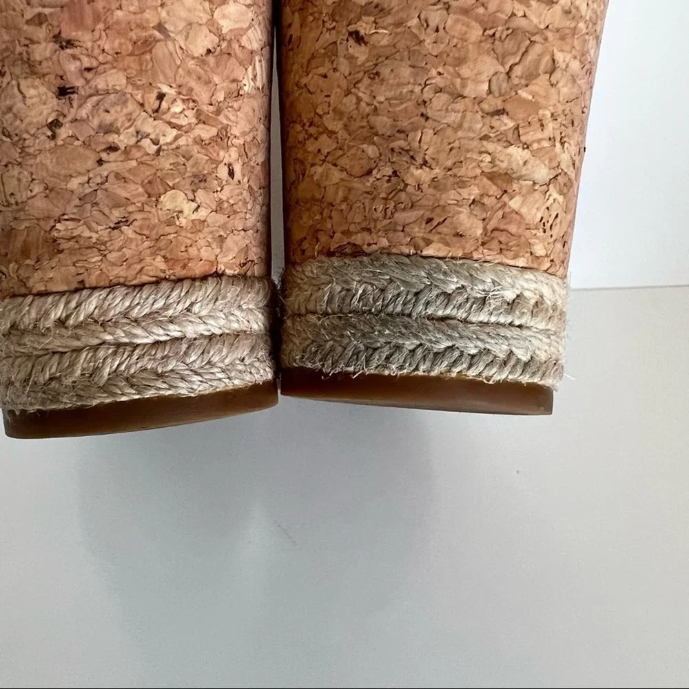 UGG Women's Tan Cork Wedge Sandals with Cream Knot Front